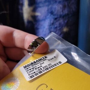 RARE Black Moissanite NWT & COA; Size 7-8, Unisex & Timeless, $200 Value